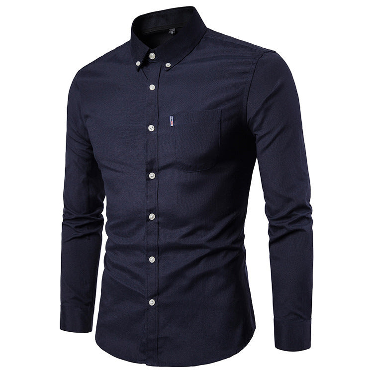 Men S Shirts Men Slim Long Sleeve Dress Shirt